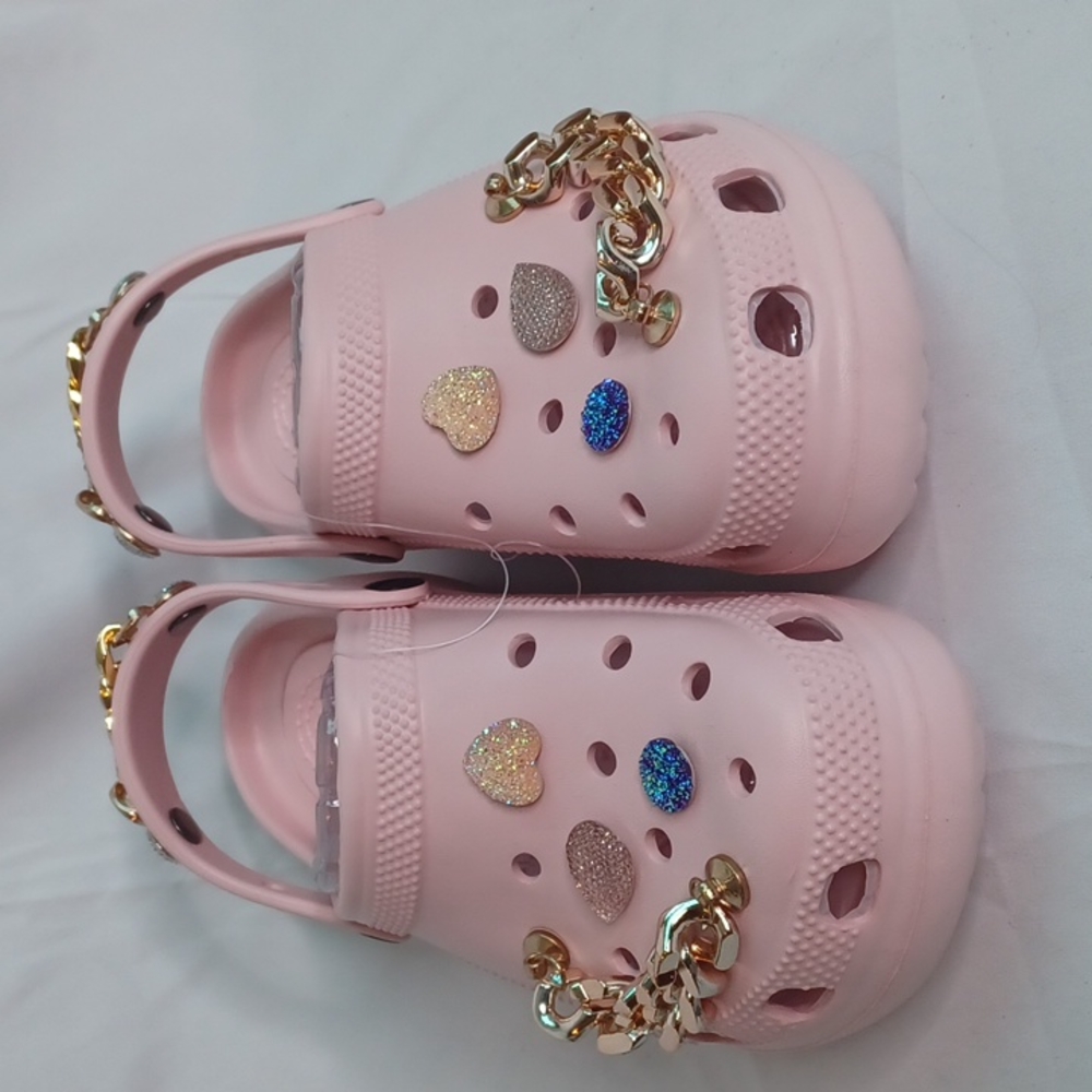 Pink Costum Sandal Crog Style Size 8